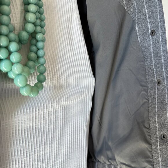 Joie Gray Pinstripe Cropped Jacket | Workwear to Weekend Chic - Picture 8 of 13